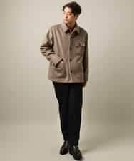KHJAA04139 a.v.v MEN(アー・ヴェ・ヴェ) 【軽い冬アウター】ワイドシルエットカバーオールジャケット モカブラウン