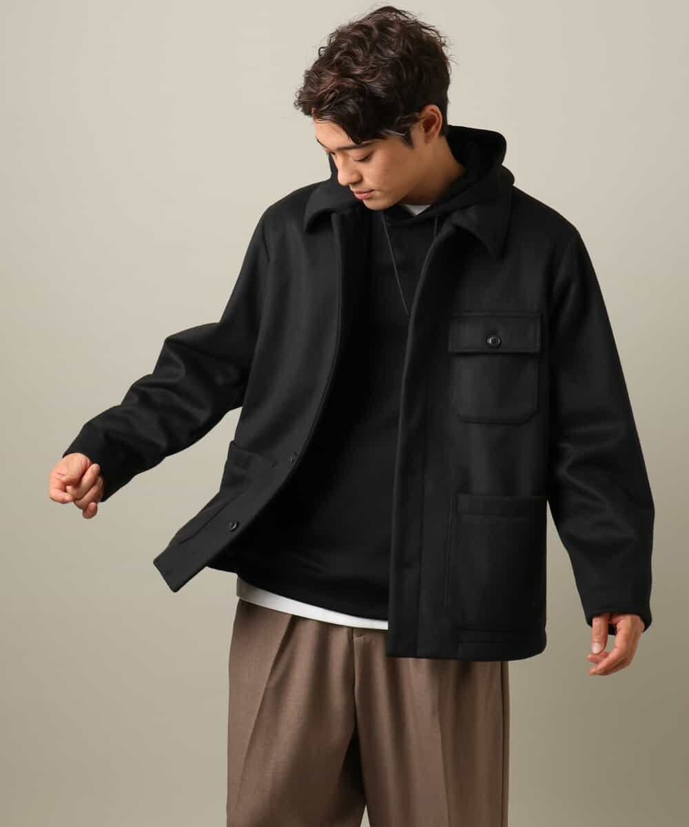 KHJAA04139 a.v.v MEN(アー・ヴェ・ヴェ) 【軽い冬アウター】ワイドシルエットカバーオールジャケット モカブラウン