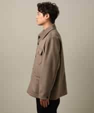 KHJAA04139 a.v.v MEN(アー・ヴェ・ヴェ) 【軽い冬アウター】ワイドシルエットカバーオールジャケット モカブラウン