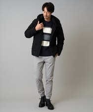 KHJAD03209 a.v.v MEN(アー・ヴェ・ヴェ) 【雑誌MonoMax12月号掲載/ダウン混率90%】デタッチャブルフードストレッチダウンブルゾン【軽量/撥水】 ブラック