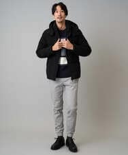 KHJAD03209 a.v.v MEN(アー・ヴェ・ヴェ) 【雑誌MonoMax12月号掲載/ダウン混率90%】デタッチャブルフードストレッチダウンブルゾン【軽量/撥水】 ブラック