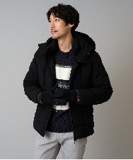 KHJAD03209 a.v.v MEN(アー・ヴェ・ヴェ) 【雑誌MonoMax12月号掲載/ダウン混率90%】デタッチャブルフードストレッチダウンブルゾン【軽量/撥水】 ブラック