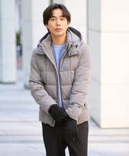 KHJAD03209 a.v.v MEN(アー・ヴェ・ヴェ) 【ダウン混率90%】デタッチャブルフードストレッチダウンブルゾン【軽量/撥水】 ブラック