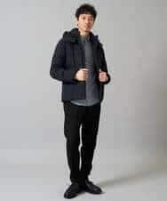 KHJAD03209 a.v.v MEN(アー・ヴェ・ヴェ) 【ダウン混率90％/軽量/撥水】デタッチャブルフードストレッチダウンブルゾン ブラック