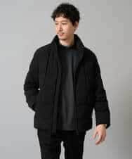 KHJAD03209 a.v.v MEN(アー・ヴェ・ヴェ) 【ダウン混率90％/軽量/撥水】デタッチャブルフードストレッチダウンブルゾン ブラック