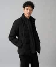 KHJAD03209 a.v.v MEN(アー・ヴェ・ヴェ) 【ダウン混率90％/軽量/撥水】デタッチャブルフードストレッチダウンブルゾン ブラック