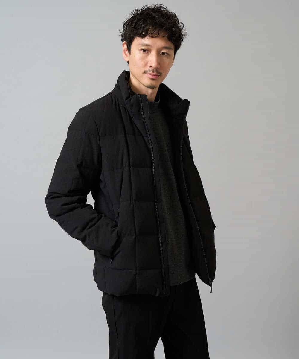 KHJAD03209 a.v.v MEN(アー・ヴェ・ヴェ) 【ダウン混率90％/軽量/撥水】デタッチャブルフードストレッチダウンブルゾン ブラック