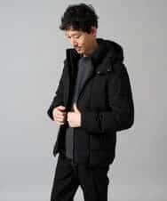 KHJAD03209 a.v.v MEN(アー・ヴェ・ヴェ) 【ダウン混率90％/軽量/撥水】デタッチャブルフードストレッチダウンブルゾン ブラック
