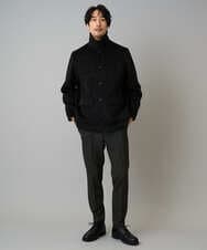 KHJAD04159 a.v.v MEN(アー・ヴェ・ヴェ) フェイクウールワイドシルエットカバーオール ブラック