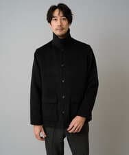 KHJAD04159 a.v.v MEN(アー・ヴェ・ヴェ) フェイクウールワイドシルエットカバーオール ブラック