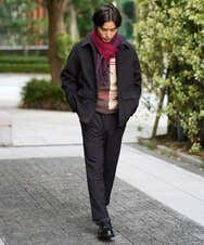 KHJAD04159 a.v.v MEN(アー・ヴェ・ヴェ) フェイクウールワイドシルエットカバーオール ブラック