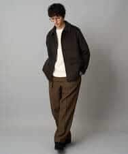 KHJAD04159 a.v.v MEN(アー・ヴェ・ヴェ) フェイクウールワイドシルエットカバーオール ブラック