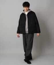 KHJAD04159 a.v.v MEN(アー・ヴェ・ヴェ) フェイクウールワイドシルエットカバーオール ブラック