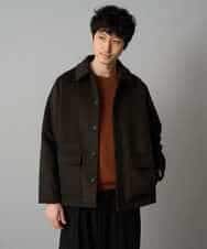 KHJAD04159 a.v.v MEN(アー・ヴェ・ヴェ) フェイクウールワイドシルエットカバーオール ブラック