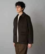 KHJAD04159 a.v.v MEN(アー・ヴェ・ヴェ) フェイクウールワイドシルエットカバーオール ブラック