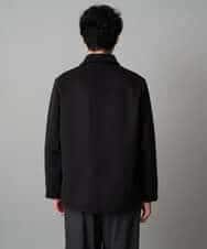 KHJAD04159 a.v.v MEN(アー・ヴェ・ヴェ) フェイクウールワイドシルエットカバーオール ブラック