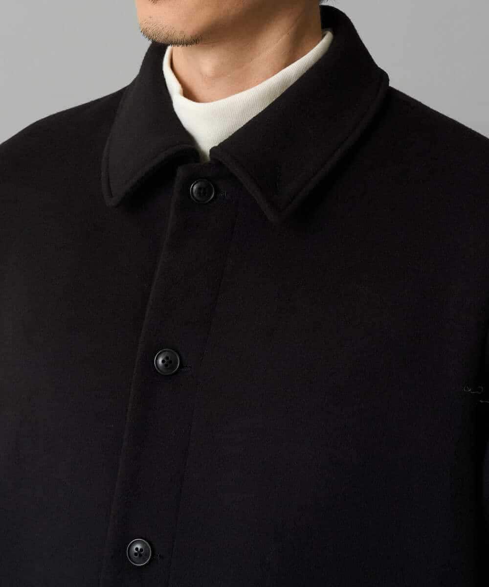 KHJAD04159 a.v.v MEN(アー・ヴェ・ヴェ) フェイクウールワイドシルエットカバーオール ブラック