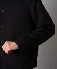 KHJAD04159 a.v.v MEN(アー・ヴェ・ヴェ) フェイクウールワイドシルエットカバーオール ブラック