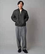 KHJAD41149 a.v.v MEN(アー・ヴェ・ヴェ) 【洗濯機で洗える】ヘリンボーンツイード起毛ショートブルゾン ブラック