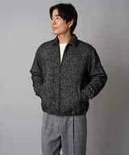 KHJAD41149 a.v.v MEN(アー・ヴェ・ヴェ) 【洗濯機で洗える】ヘリンボーンツイード起毛ショートブルゾン ブラック
