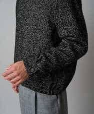 KHJAD41149 a.v.v MEN(アー・ヴェ・ヴェ) 【洗濯機で洗える】ヘリンボーンツイード起毛ショートブルゾン ブラック