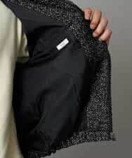 KHJAD41149 a.v.v MEN(アー・ヴェ・ヴェ) 【洗濯機で洗える】ヘリンボーンツイード起毛ショートブルゾン ブラック