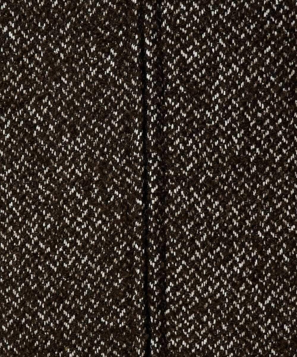 KHJAD41149 a.v.v MEN(アー・ヴェ・ヴェ) 【洗濯機で洗える】ヘリンボーンツイード起毛ショートブルゾン ブラック