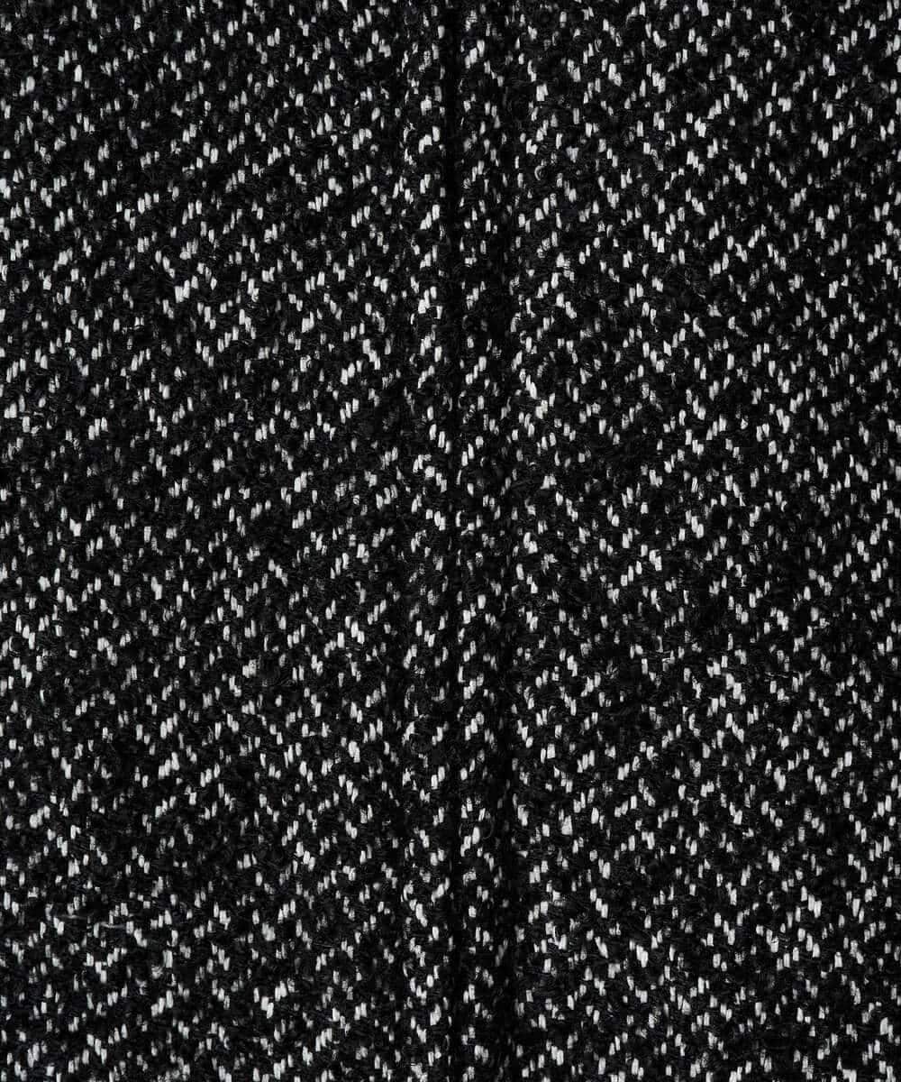 KHJAD41149 a.v.v MEN(アー・ヴェ・ヴェ) 【洗濯機で洗える】ヘリンボーンツイード起毛ショートブルゾン ブラック