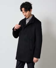 KHJAG01199 a.v.v MEN(アー・ヴェ・ヴェ) ウールライトビーバースタンドカラーコート ネイビー