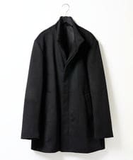 KHJAG01199 a.v.v MEN(アー・ヴェ・ヴェ) ウールライトビーバースタンドカラーコート ブラック