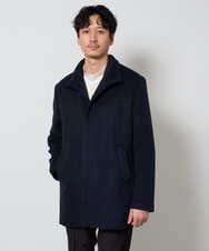 KHJAG01219 a.v.v MEN(アー・ヴェ・ヴェ) ウールライトビーバースタンドカラーコート ネイビー