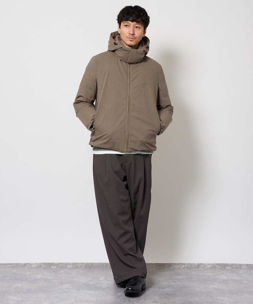 KHJAG02229 a.v.v MEN(アー・ヴェ・ヴェ) 2WAYラミネートコンパクトダウンブルゾン ベージュ