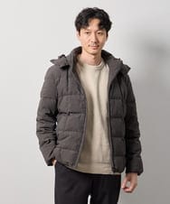 KHJAG03219 a.v.v MEN(アー・ヴェ・ヴェ) 【ダウン混率90%】デタッチャブルフードストレッチダウンブルゾン【軽量/撥水】 ダークグレー