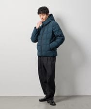 KHJAG03219 a.v.v MEN(アー・ヴェ・ヴェ) 【ダウン混率90%】デタッチャブルフードストレッチダウンブルゾン【軽量/撥水】 ダークグレー