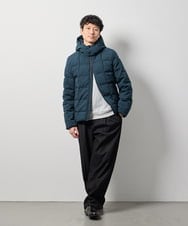 KHJAG03219 a.v.v MEN(アー・ヴェ・ヴェ) 【ダウン混率90%】デタッチャブルフードストレッチダウンブルゾン【軽量/撥水】 ダークグレー