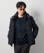 KHJAG03219 a.v.v MEN(アー・ヴェ・ヴェ) 【ダウン混率90%】デタッチャブルフードストレッチダウンブルゾン【軽量/撥水】 ダークグレー