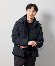 KHJAG03219 a.v.v MEN(アー・ヴェ・ヴェ) 【ダウン混率90%】デタッチャブルフードストレッチダウンブルゾン【軽量/撥水】 ダークグレー