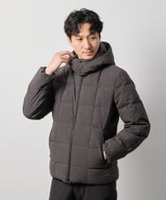 KHJAG03219 a.v.v MEN(アー・ヴェ・ヴェ) 【ダウン混率90%】デタッチャブルフードストレッチダウンブルゾン【軽量/撥水】 ダークグレー