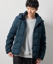KHJAG03219 a.v.v MEN(アー・ヴェ・ヴェ) 【ダウン混率90%】デタッチャブルフードストレッチダウンブルゾン【軽量/撥水】 ダークグレー