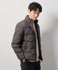 KHJAG03219 a.v.v MEN(アー・ヴェ・ヴェ) 【ダウン混率90%】デタッチャブルフードストレッチダウンブルゾン【軽量/撥水】 ダークグレー