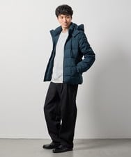 KHJAG03219 a.v.v MEN(アー・ヴェ・ヴェ) 【ダウン混率90%】デタッチャブルフードストレッチダウンブルゾン【軽量/撥水】 ダークグレー