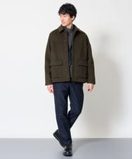 KHJAG04189 a.v.v MEN(アー・ヴェ・ヴェ) ワイドシルエットカバーオール ブラウン