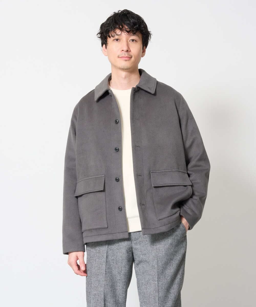 KHJAG04189 a.v.v MEN(アー・ヴェ・ヴェ) ワイドシルエットカバーオール ブラウン