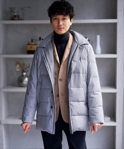 KHJAG07239 a.v.v MEN 2WAY ヘリンボーンダウンコート