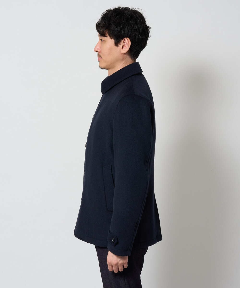 KHJAG09209 a.v.v MEN(アー・ヴェ・ヴェ) ライトビーバーショートジャケット ネイビー
