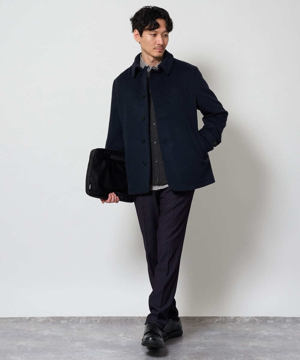 KHJAG09209 a.v.v MEN(アー・ヴェ・ヴェ) ライトビーバーショートジャケット ネイビー