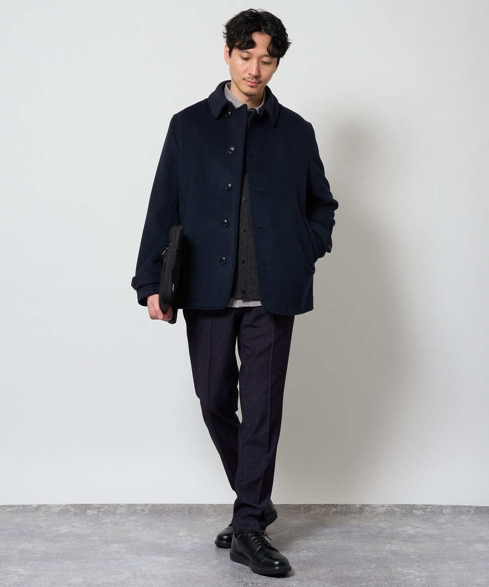 KHJAG09209 a.v.v MEN(アー・ヴェ・ヴェ) ライトビーバーショートジャケット ネイビー