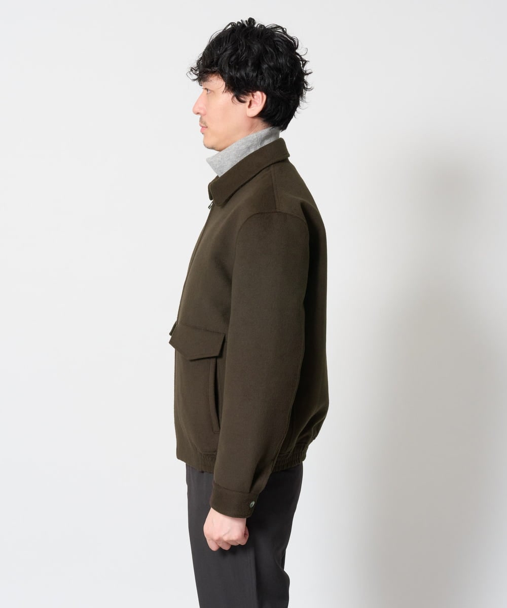 KHJAG15189 a.v.v MEN(アー・ヴェ・ヴェ) ワイドシルエットショートブルゾン ブラック