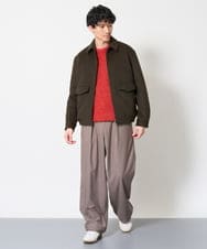 KHJAG15189 a.v.v MEN(アー・ヴェ・ヴェ) ワイドシルエットショートブルゾン ブラック
