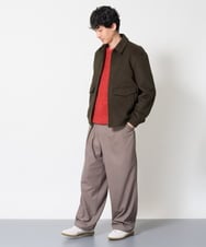 KHJAG15189 a.v.v MEN(アー・ヴェ・ヴェ) ワイドシルエットショートブルゾン ブラック